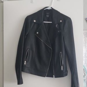 Black faux leather jacket